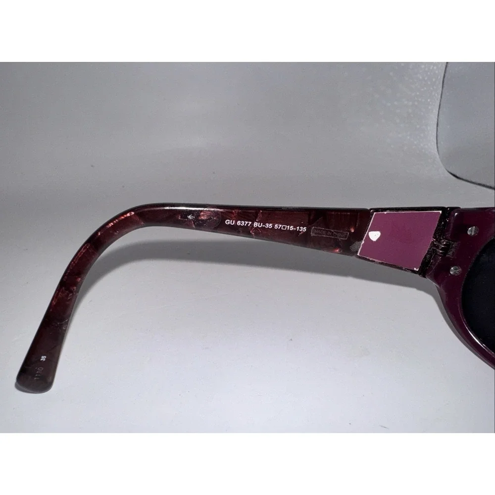 Guess GU 6377 Sunglasses Frame Women Maroon Plastic Full Rim Oversized 57-15-135